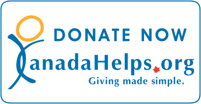 Canada Helps logo with the words Donate Now